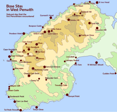 Base sites in West Penwith